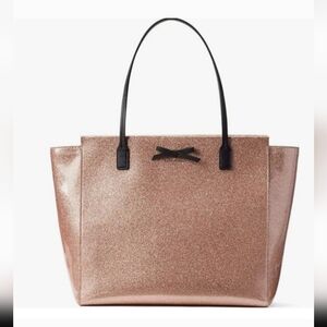 Kate Spade Mavis Street Taden Sparkle Rose Gold Tote